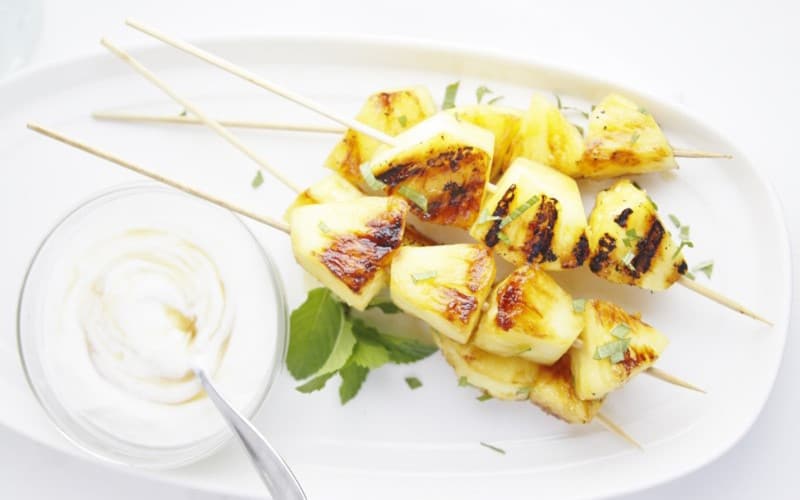 New Jersey Bride—grilled bbq skewers for wedding food.