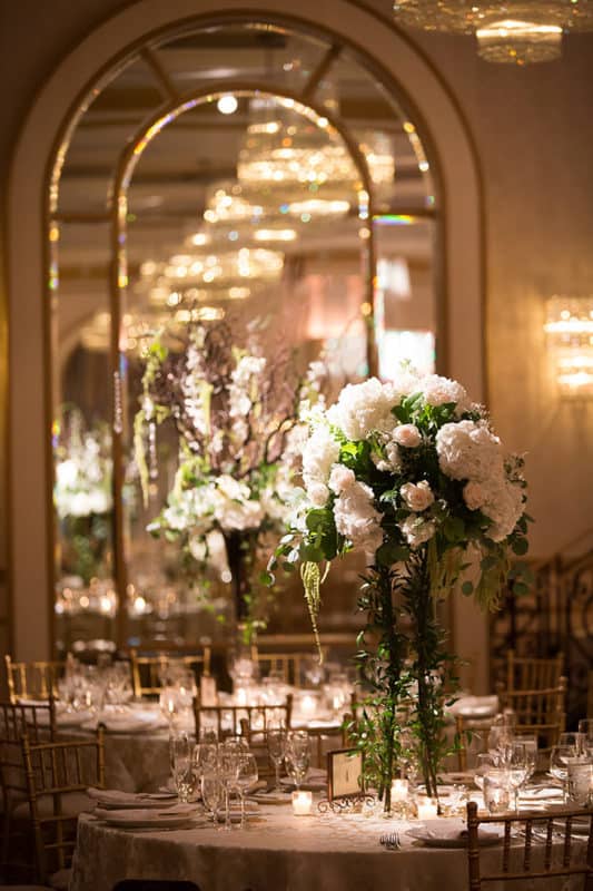 Tall floral wedding centerpieces