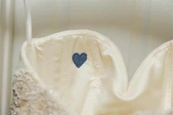 New Jersey Bride—Wedding gown blue heart