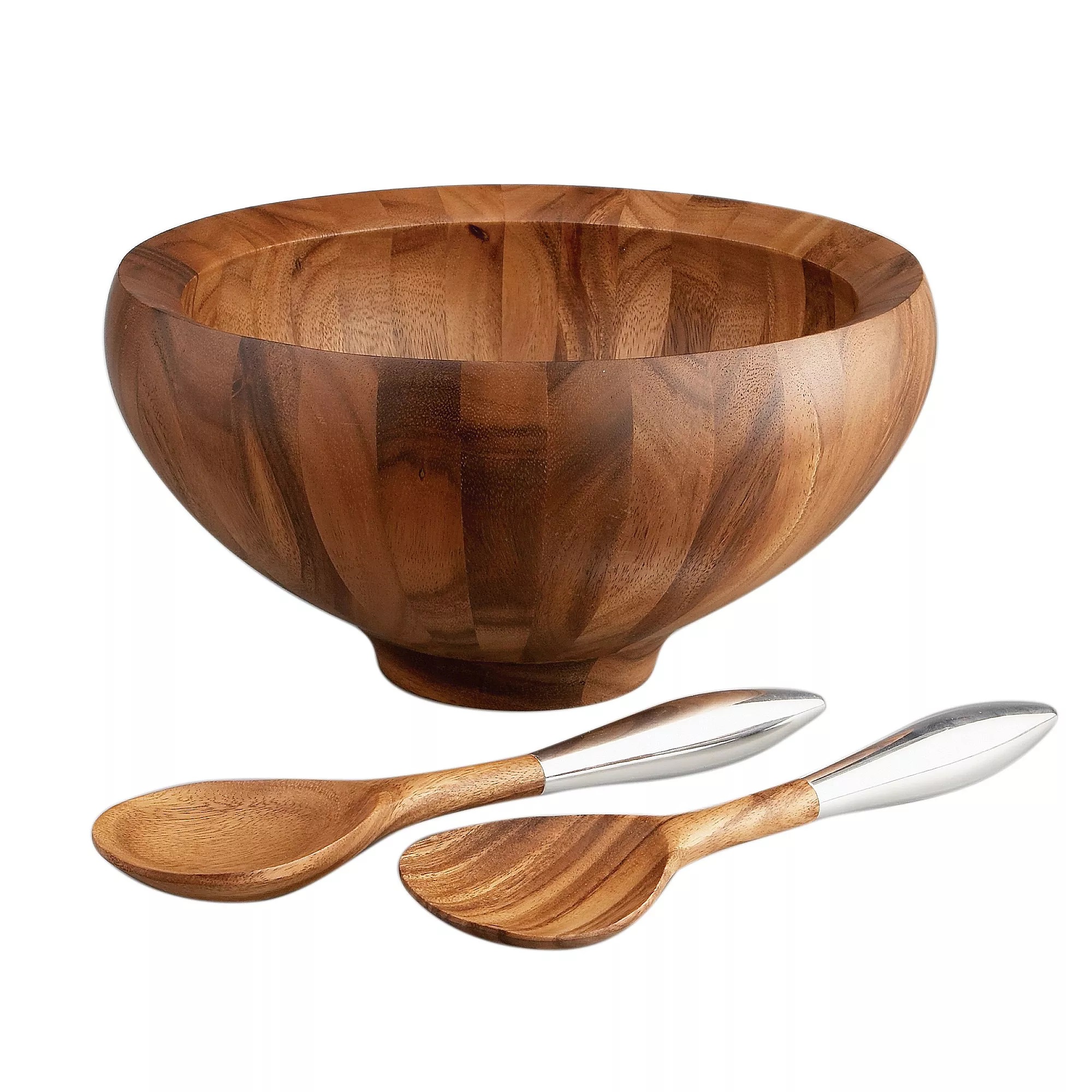 Add this wooden bowl and spoons to your registry.