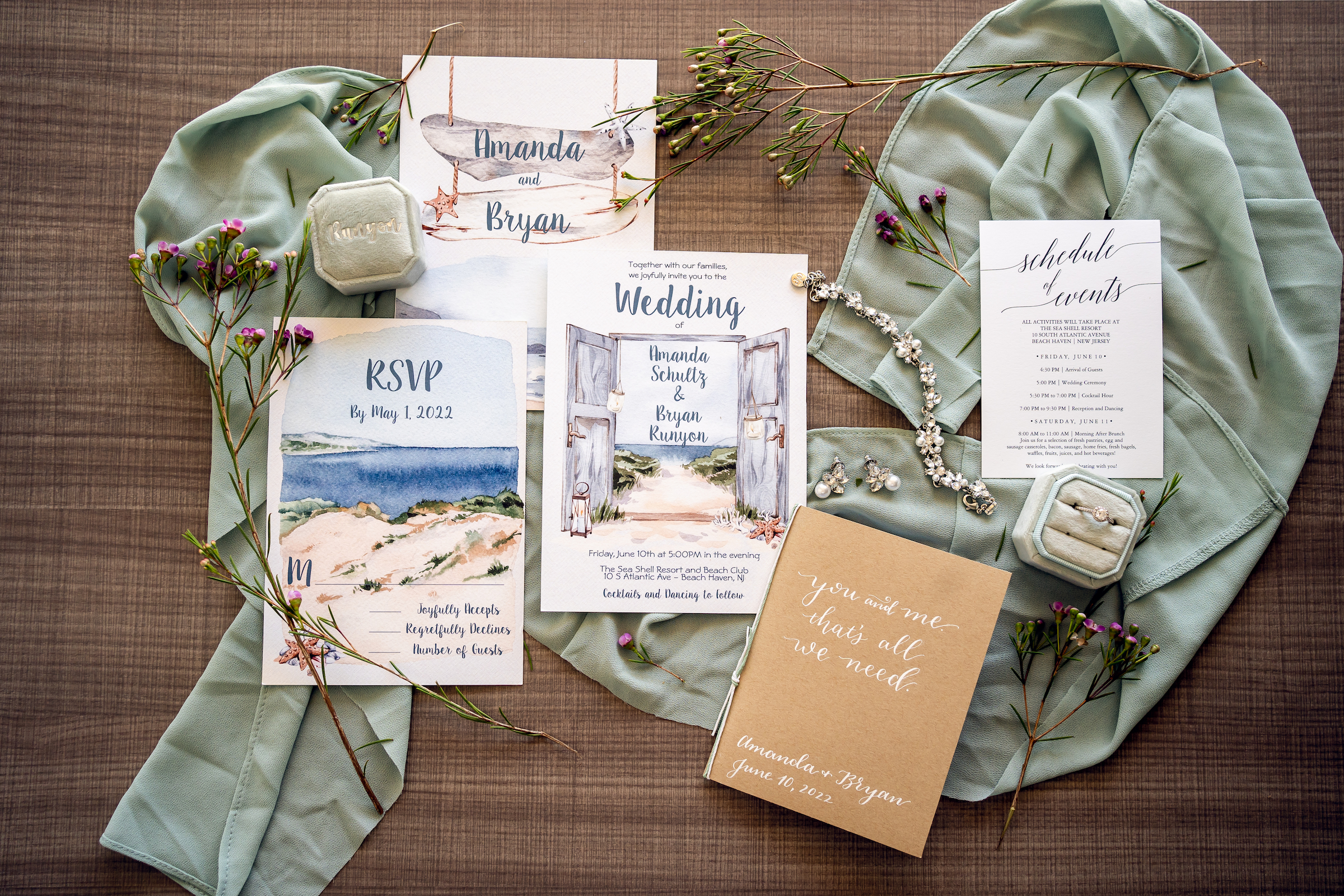 Details of the day from Amanda and Bryan's Sea Shell Resort and Beach Club wedding.