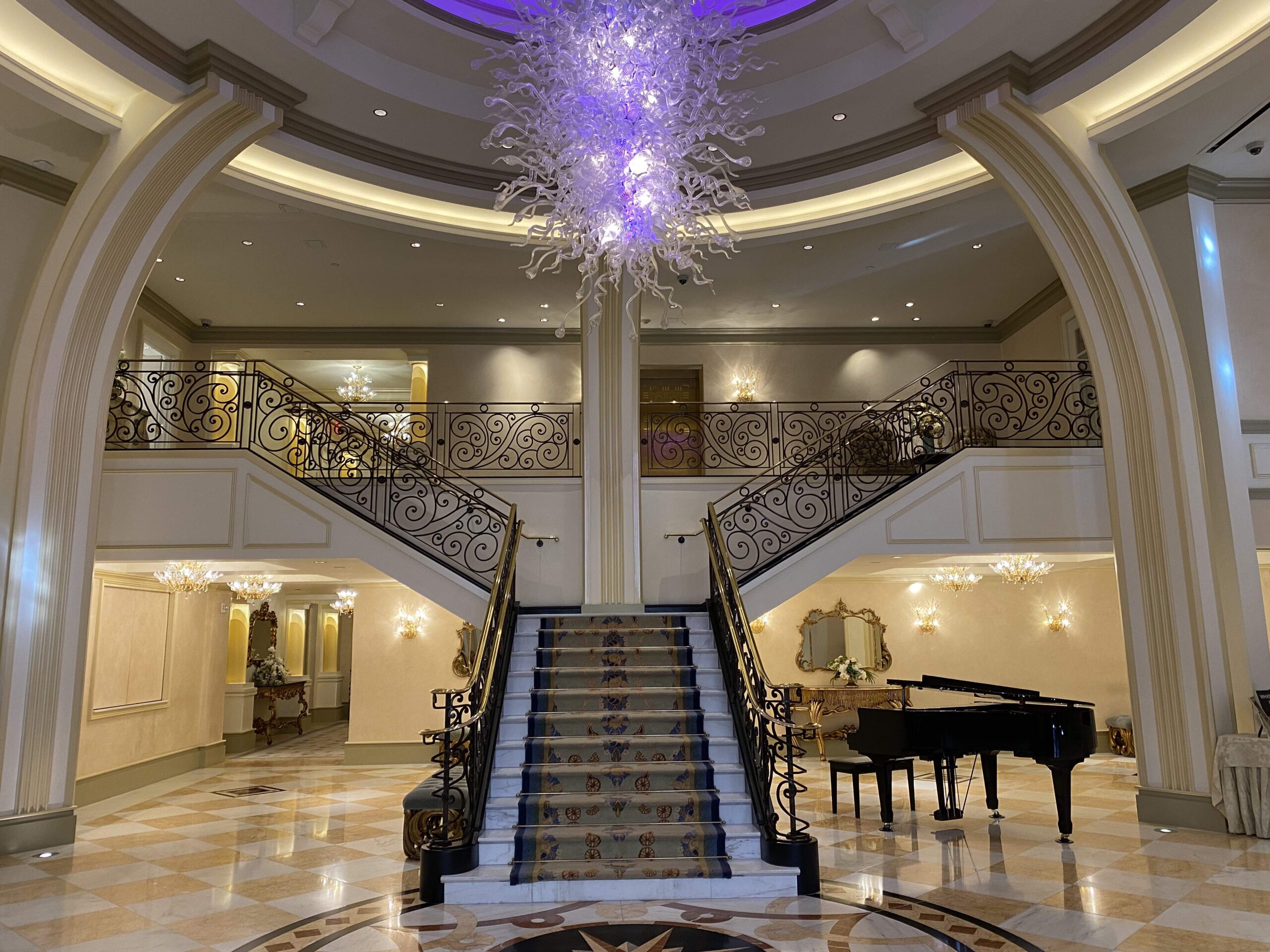 The grand staircase during a the Grove tour.