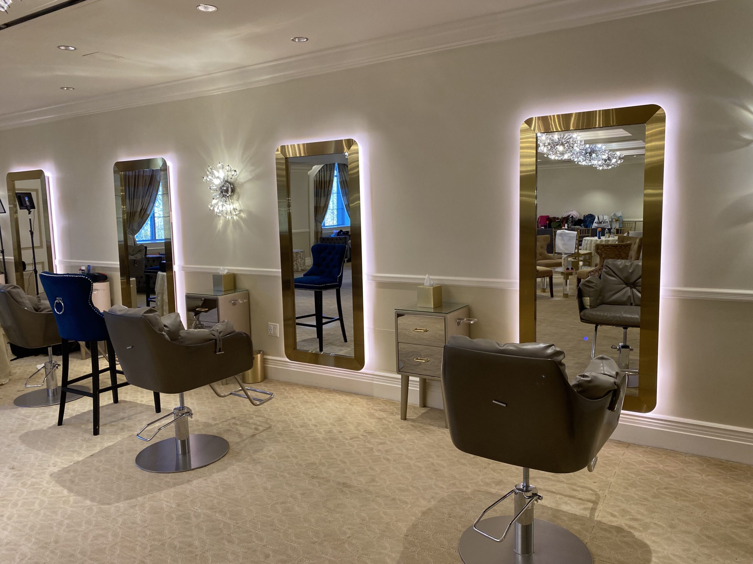 The bridal suite and salon as seen during a the Grove tour.