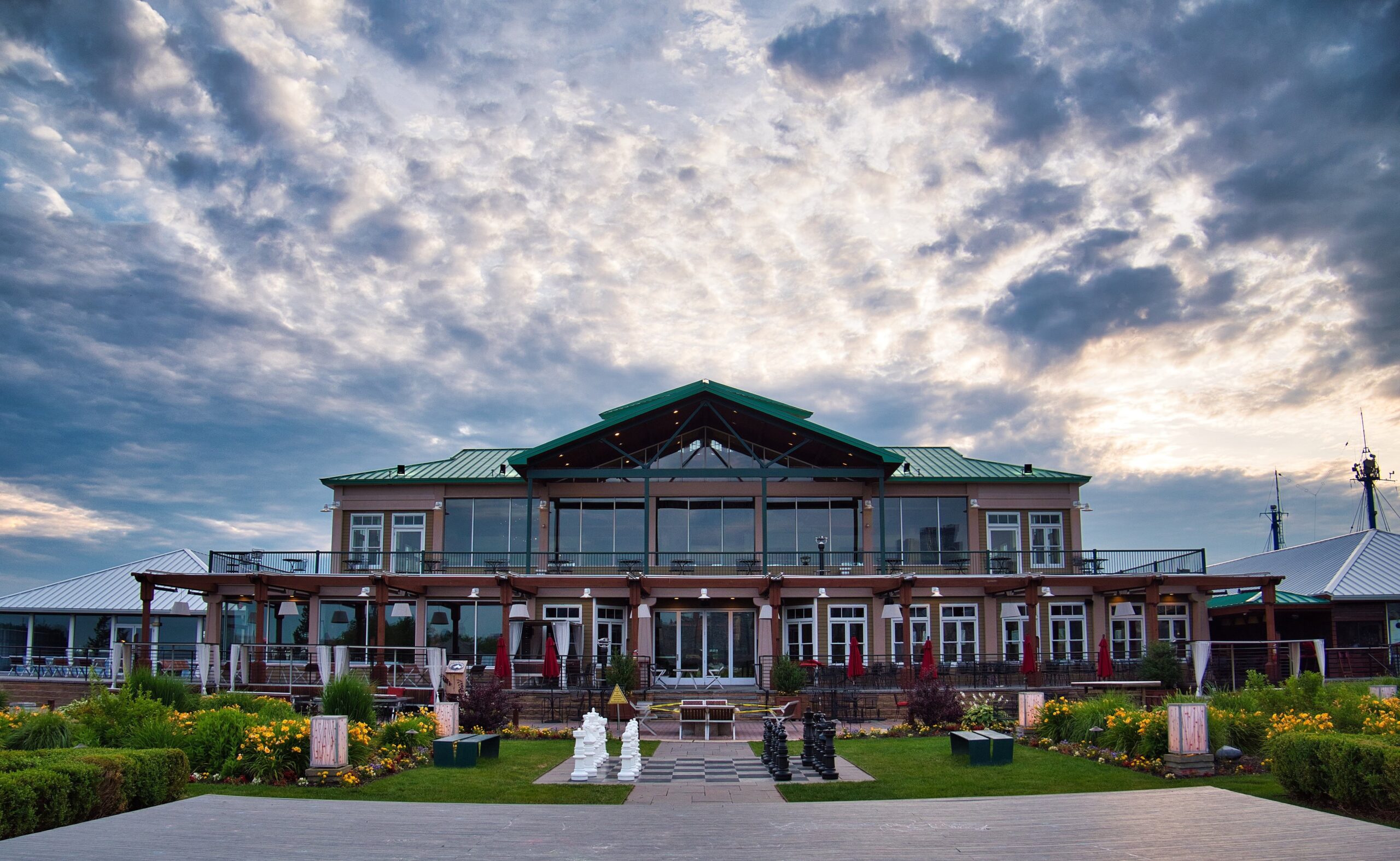 The exterior of Liberty House, a wedding venue in New Jersey. 