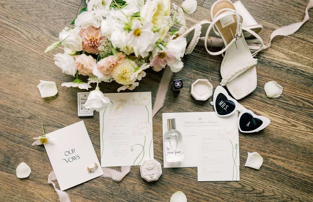 An elegant wedding at Linwood Country Club with a pastel palette.