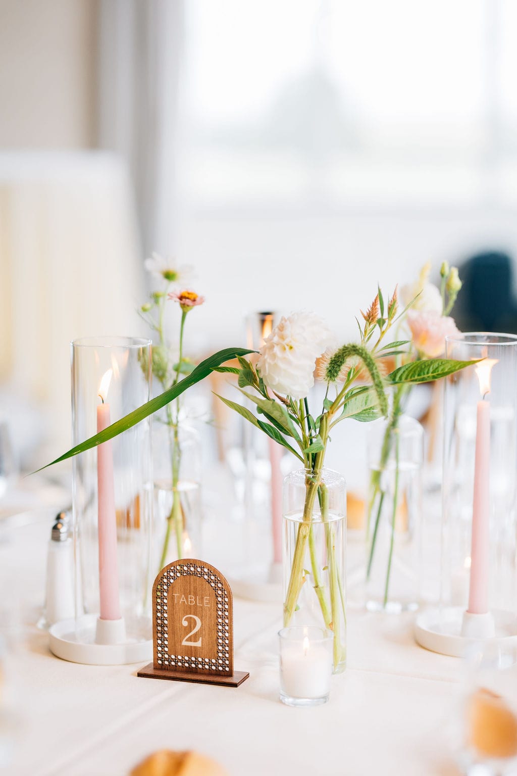 An elegant wedding at Linwood Country Club with a pastel palette.