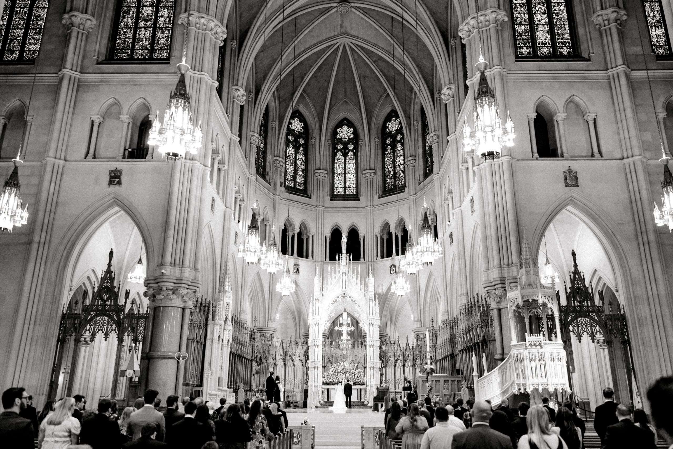 A Cathedral Basilica of the Sacred Heart wedding.