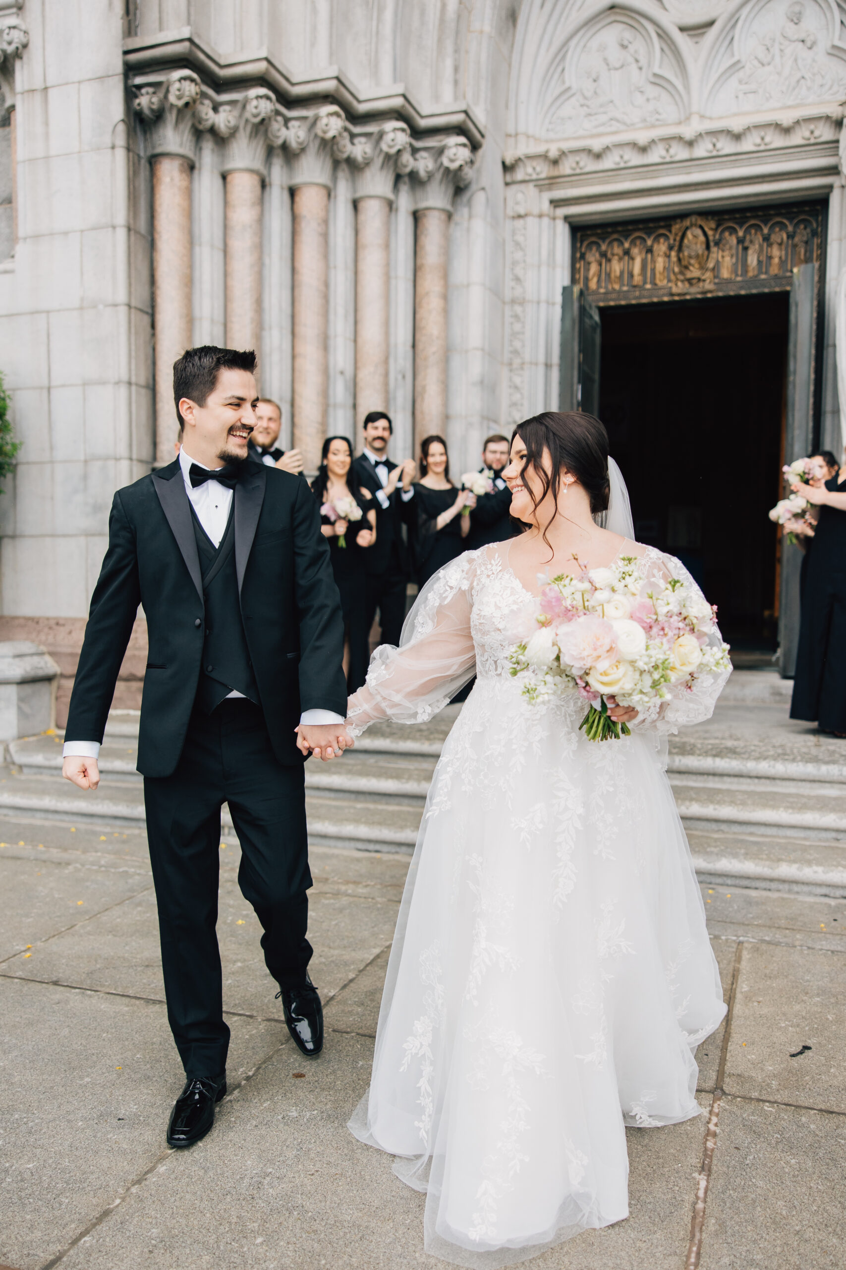 A Cathedral Basilica of the Sacred Heart wedding.