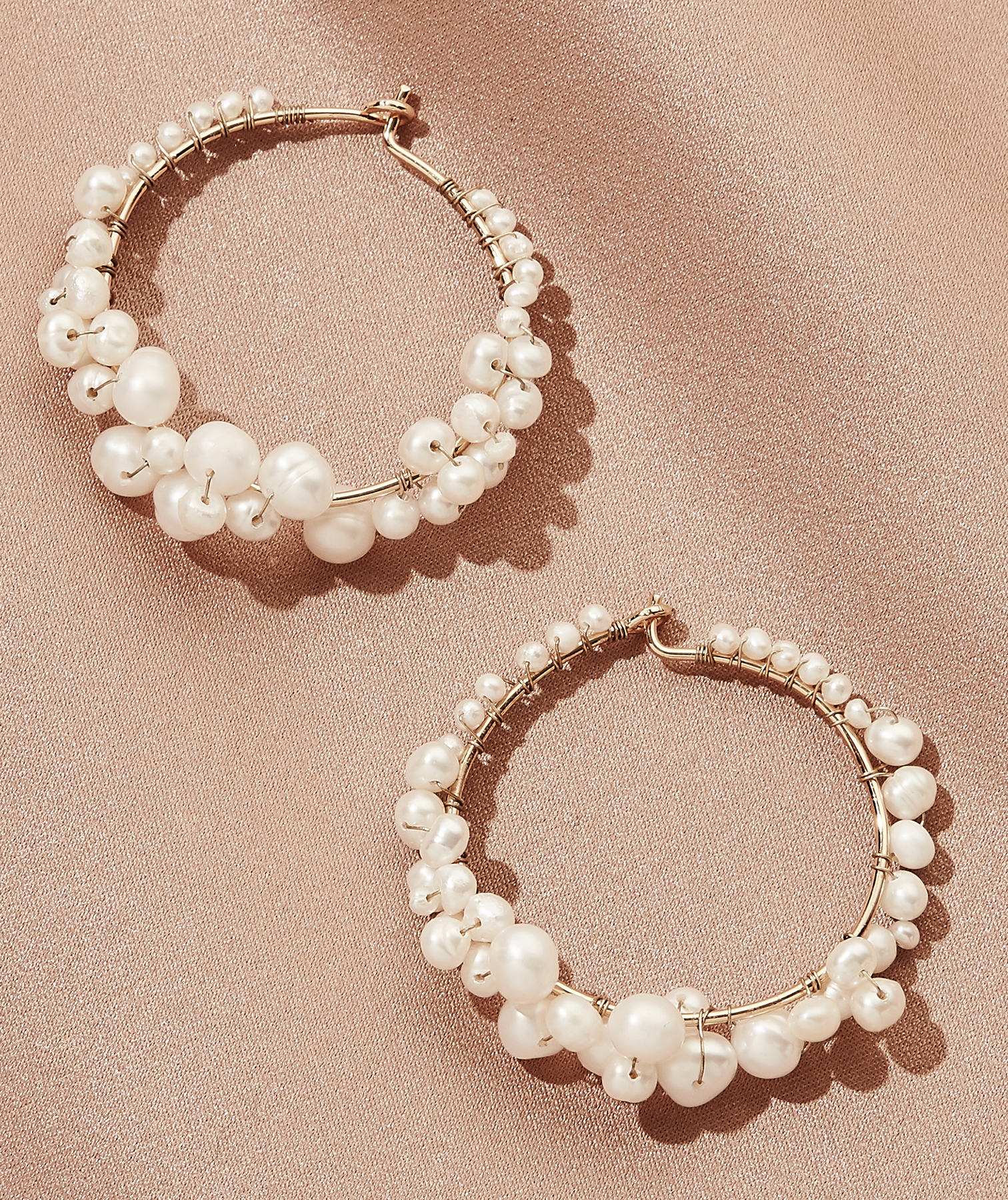 These pearl hoop earrings make a great bridesmaid gift.