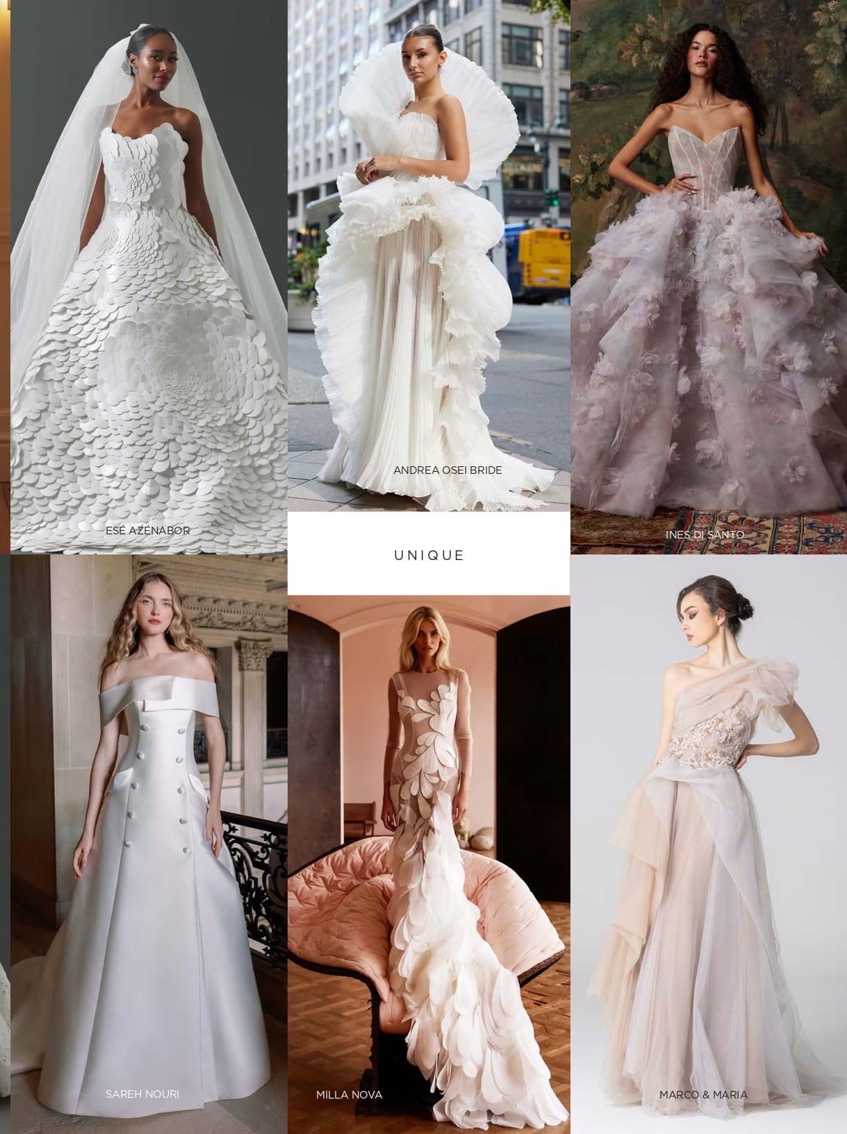 Wedding Gowns from the Fall 2025 collections.