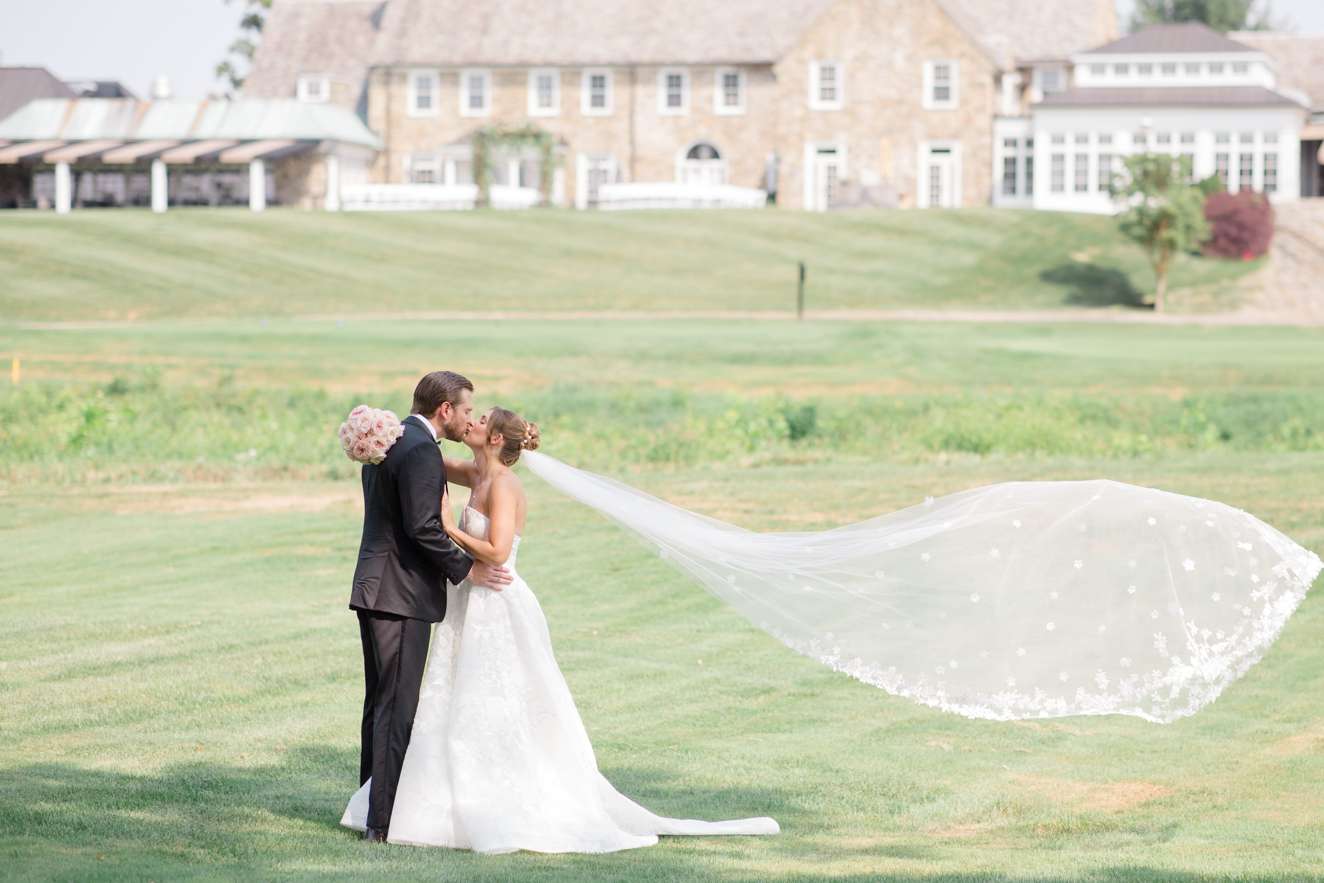 A wedding at Fiddler's Elbow Country Club in Bedminster, New Jersey.