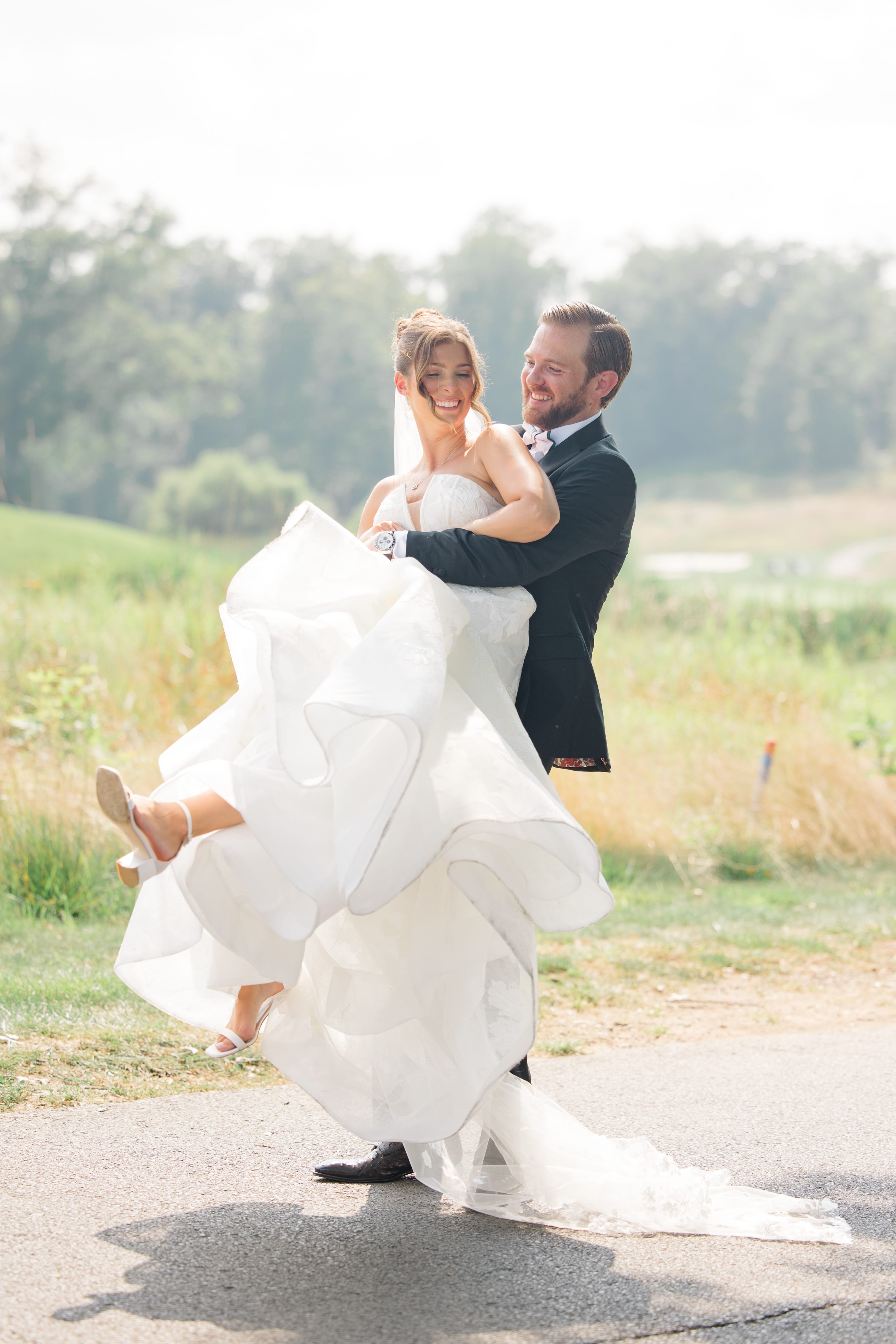 A wedding at Fiddler's Elbow Country Club in Bedminster, New Jersey.