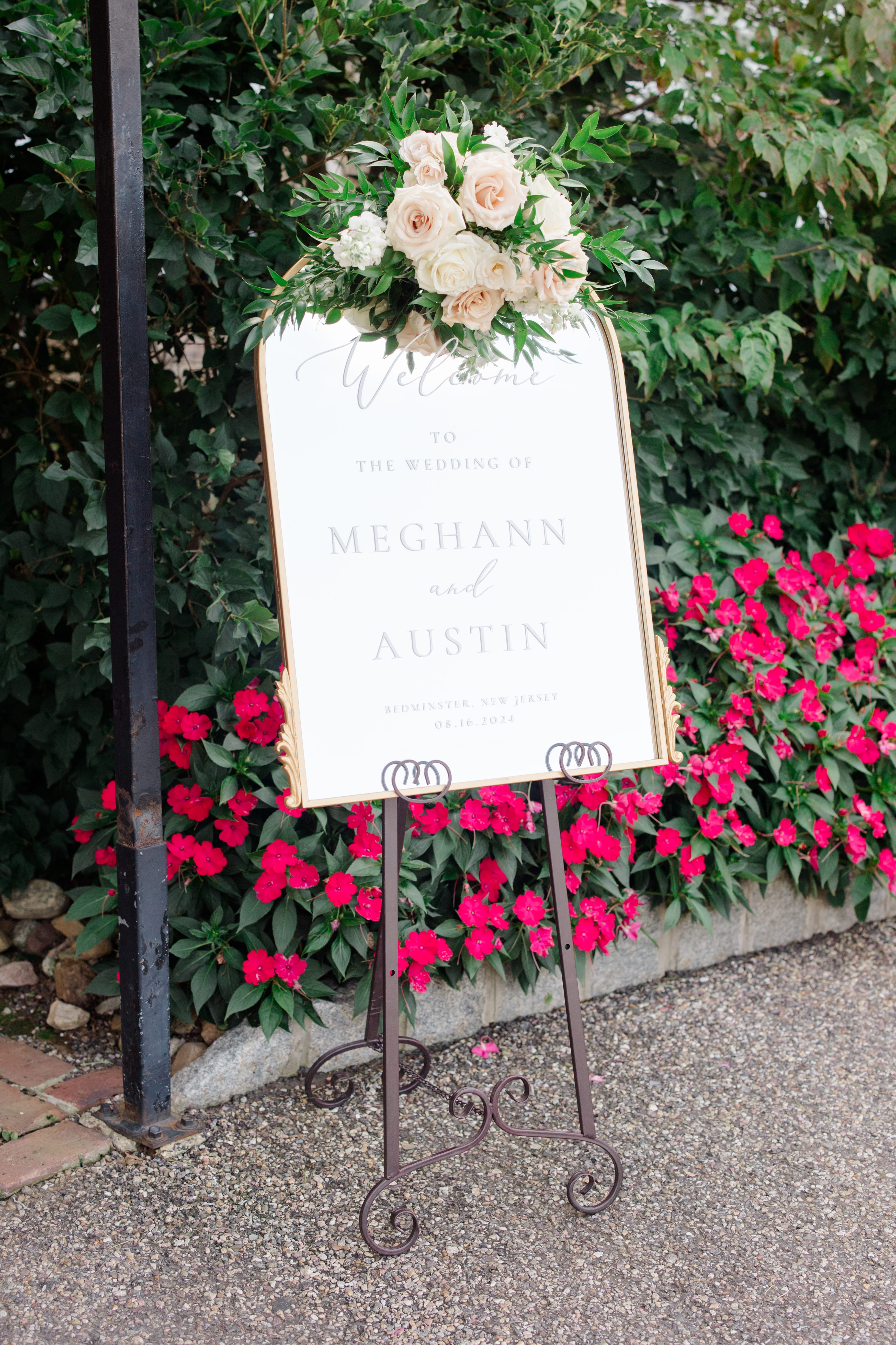 A wedding at Fiddler's Elbow Country Club in Bedminster, New Jersey.
