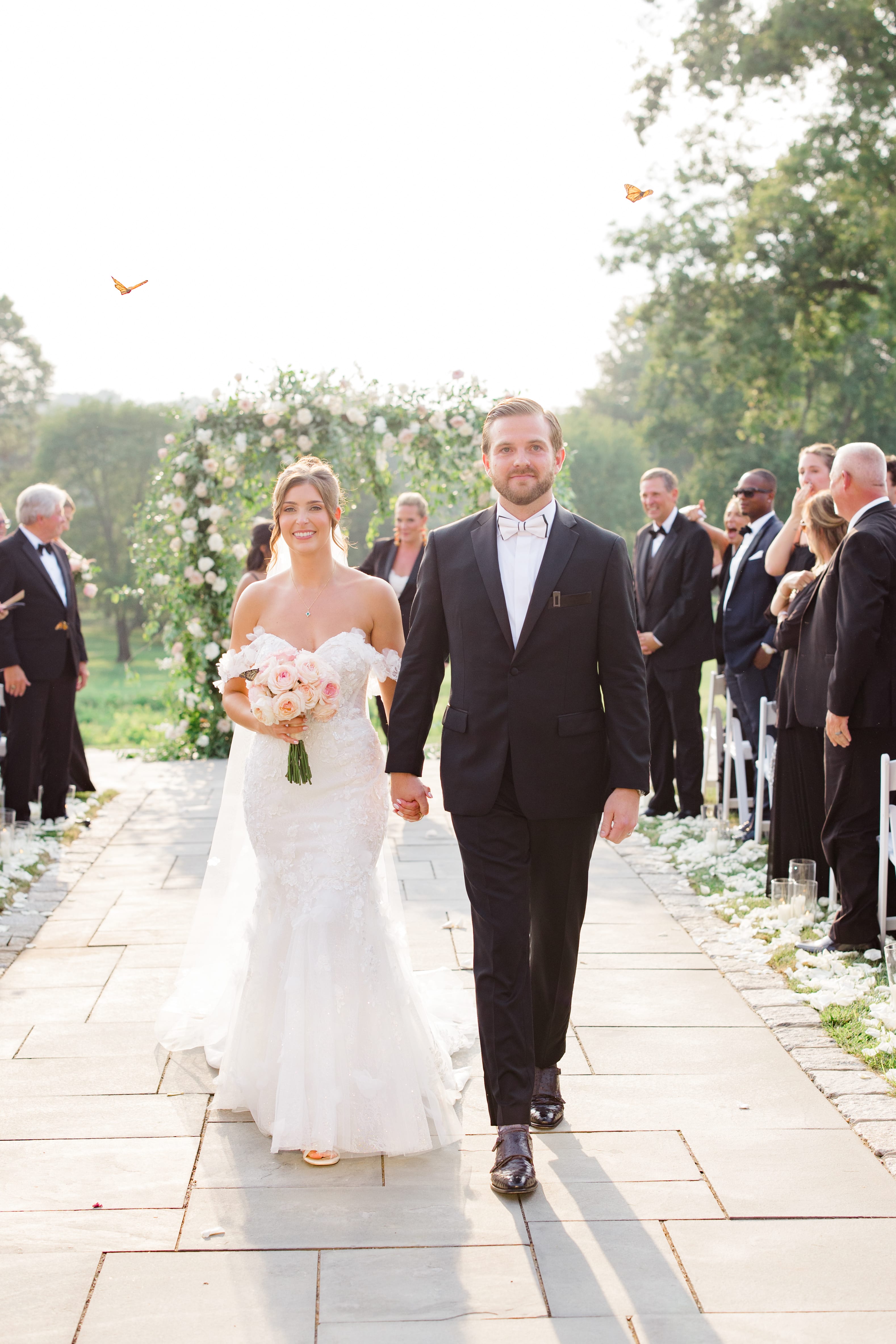 A wedding at Fiddler's Elbow Country Club in Bedminster, New Jersey.