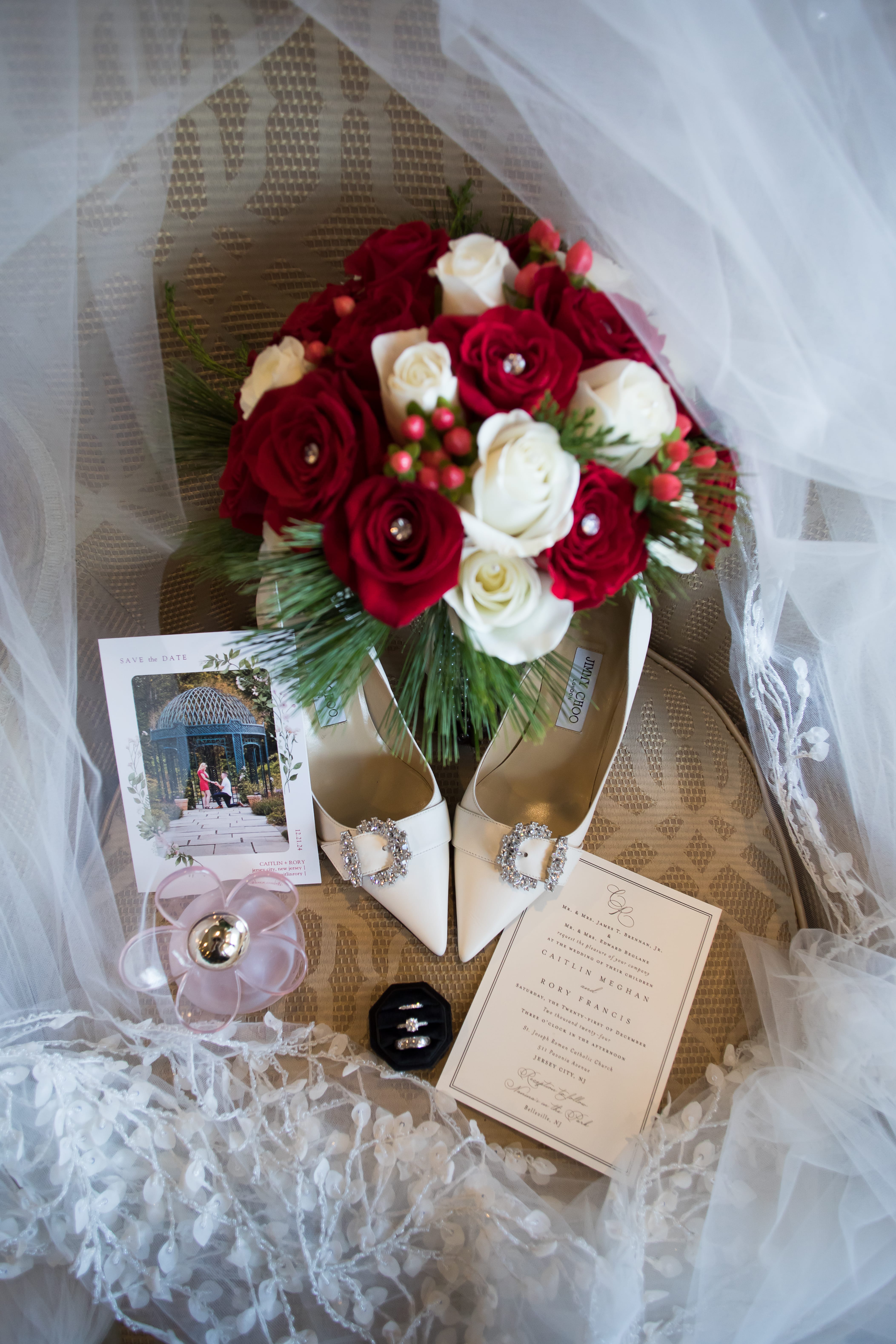 A Christmastime wedding at Nanina's in the Park.