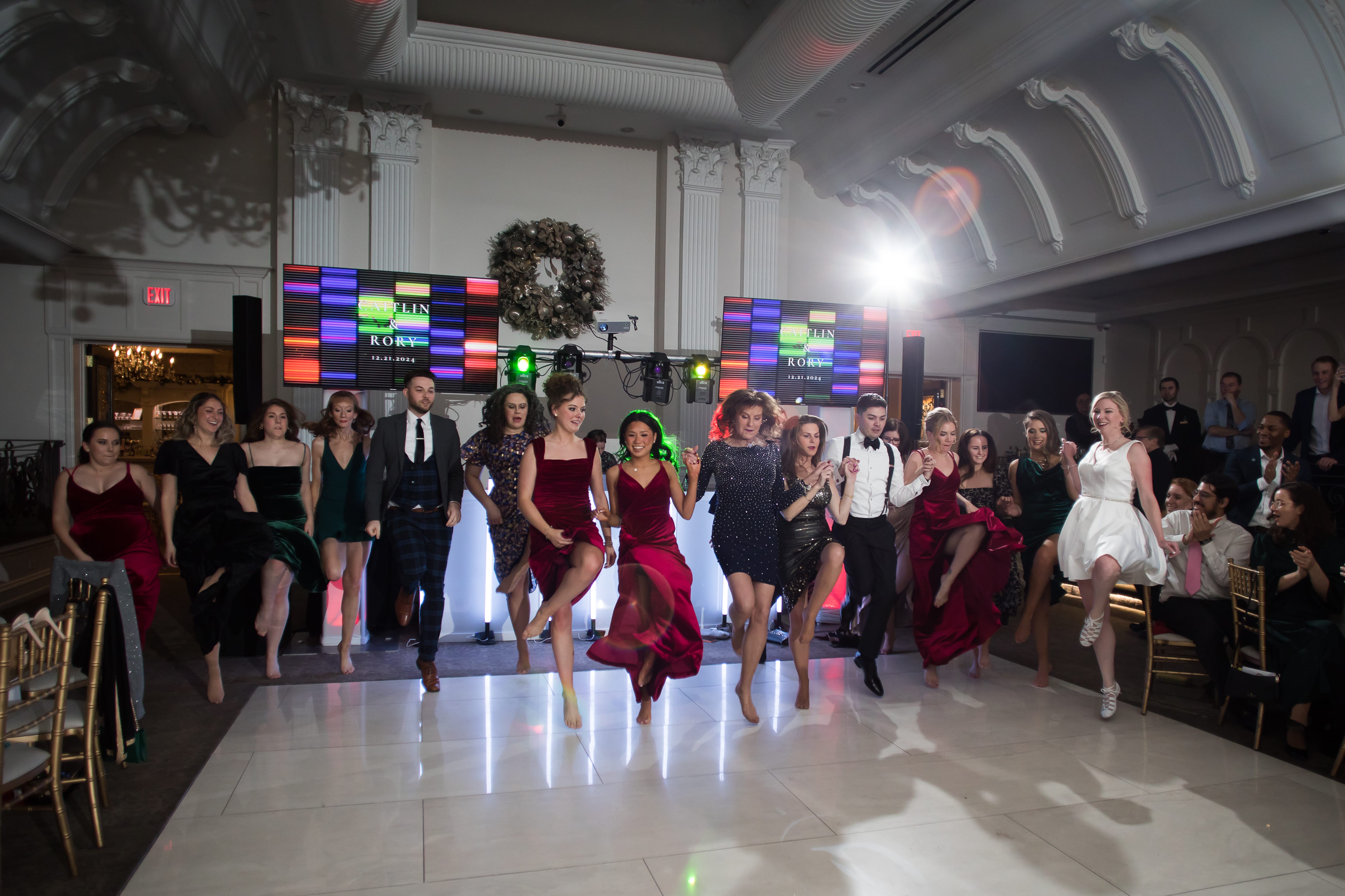 A Christmastime wedding at Nanina's in the Park.