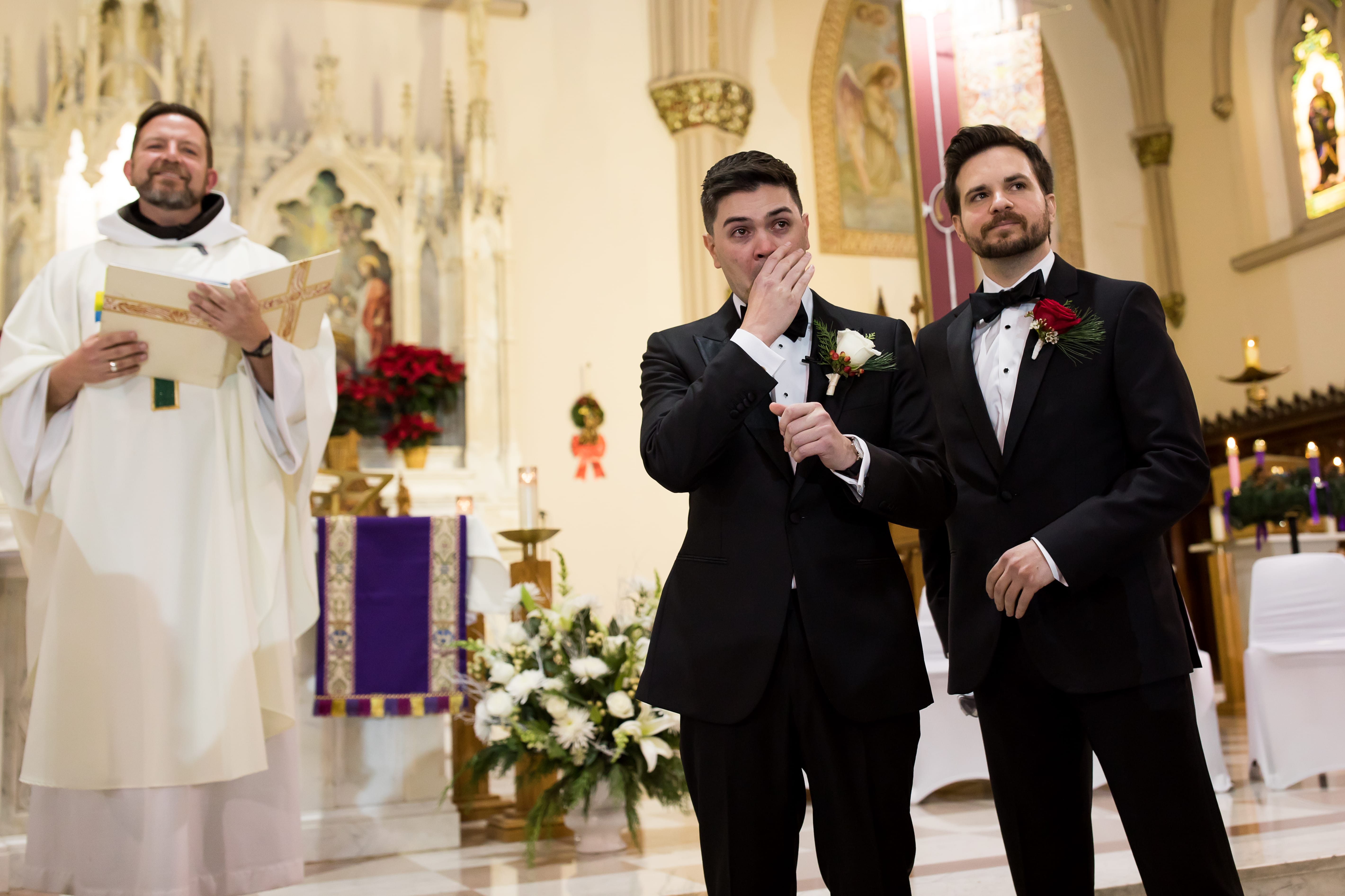 A Christmastime wedding at Nanina's in the Park.
