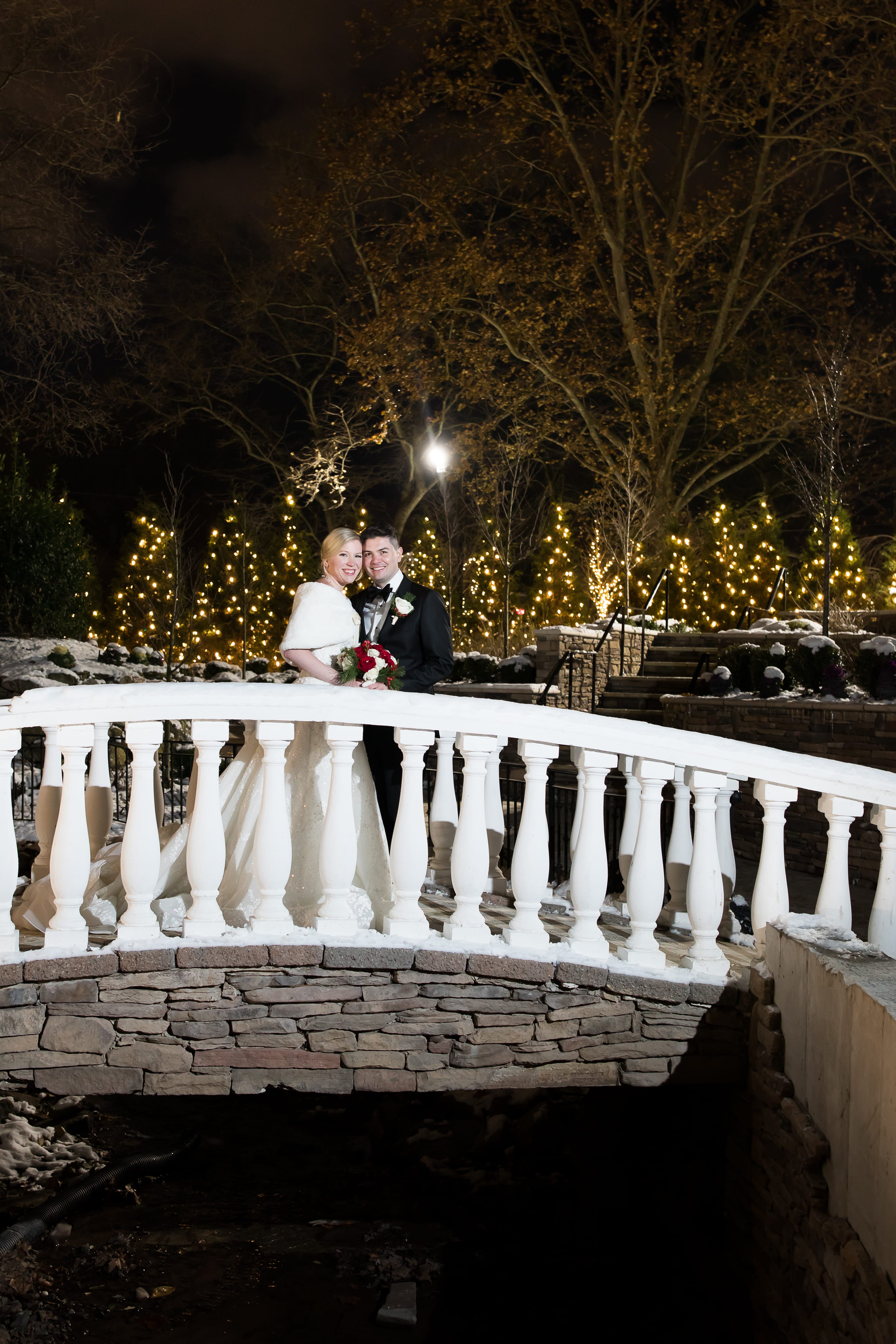 A Christmastime wedding at Nanina's in the Park.