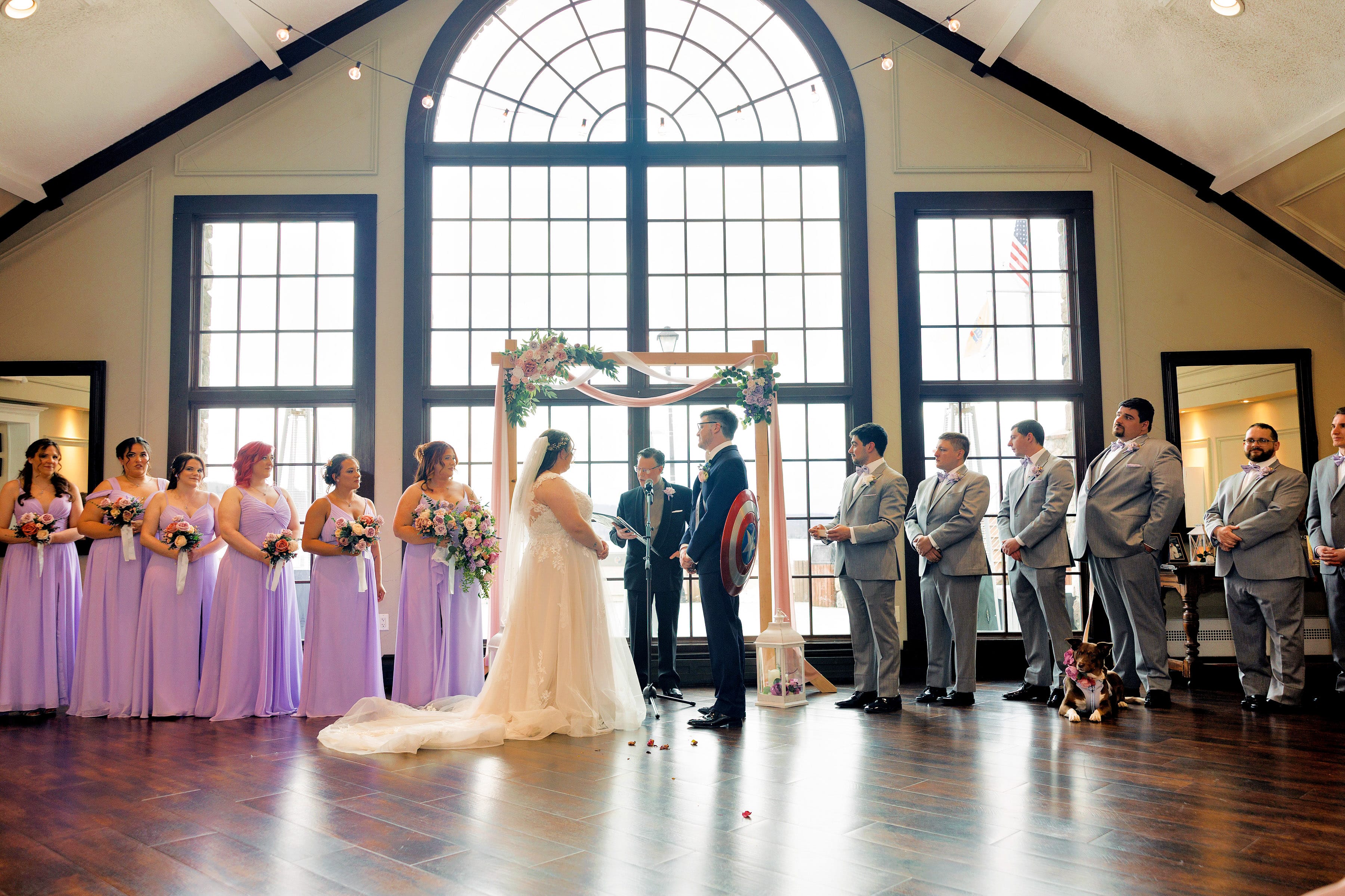 A wedding at Lake Mohawk Country Club.