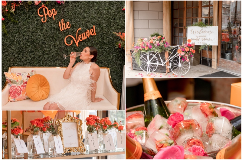 A champagne themed bridal shower.