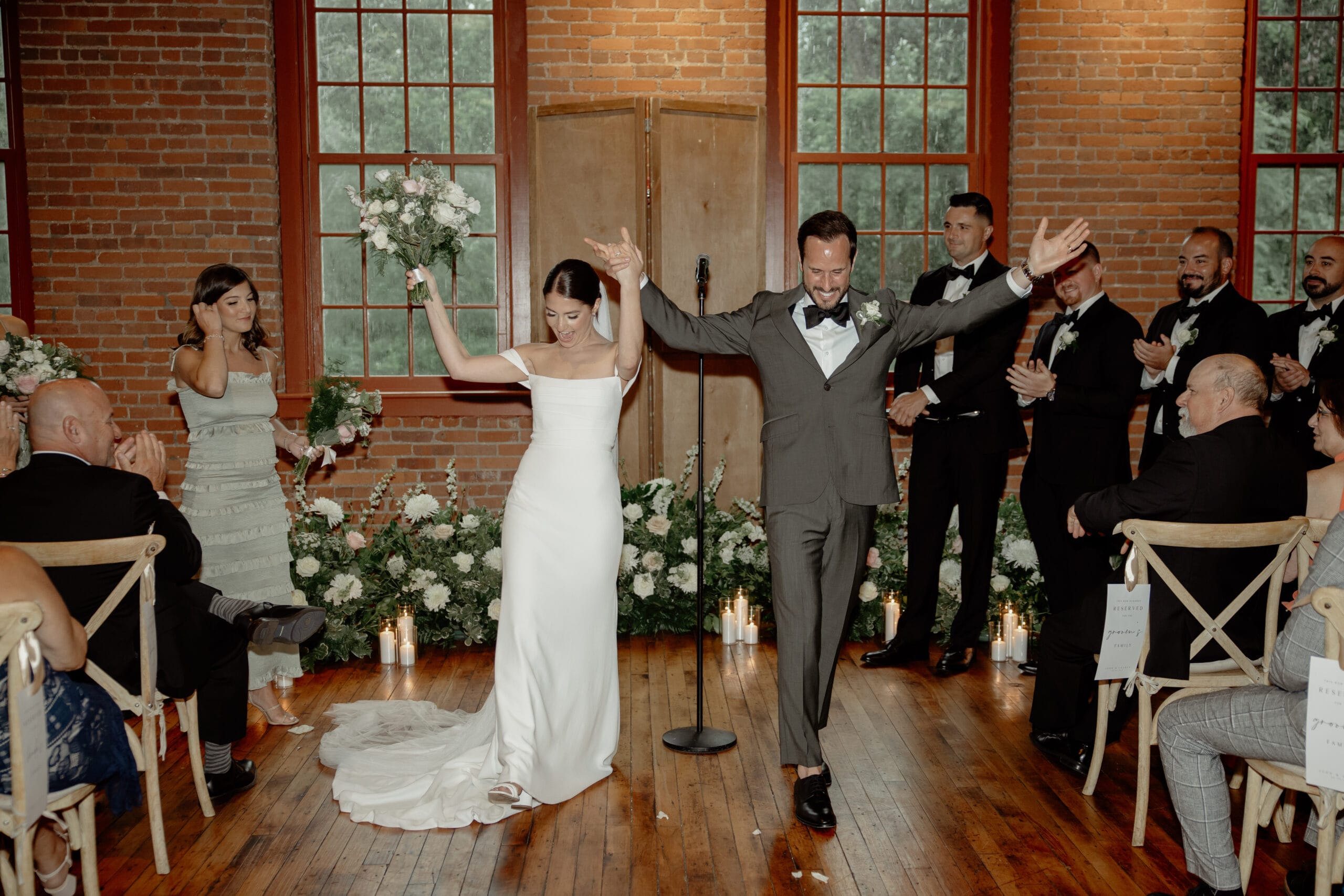 A wedding at City Winery Hudson Valley that leaned into the stunning vineyards and industrial aesthetic.