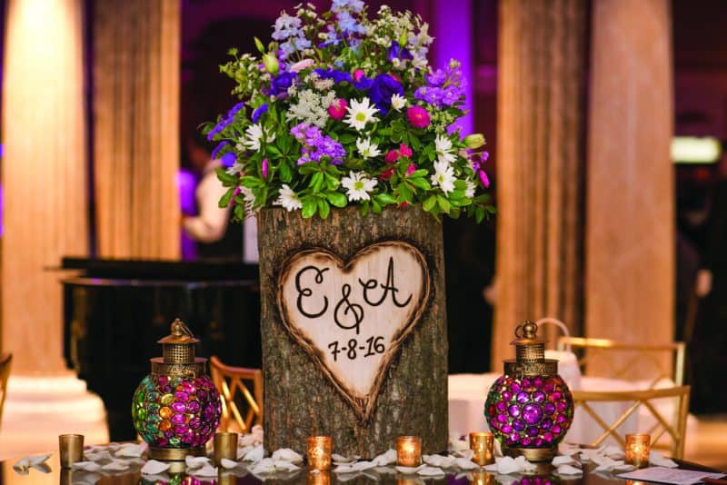 New Jersey Bride Alex and Emily Real Wedding Centerpieces Meely Dunn