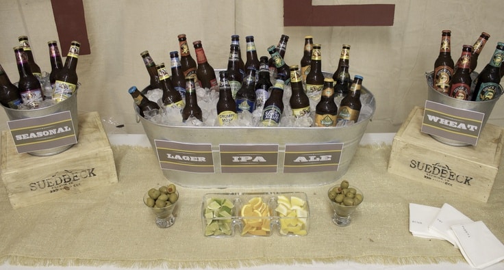 New Jersey Bride—Beer table decor.