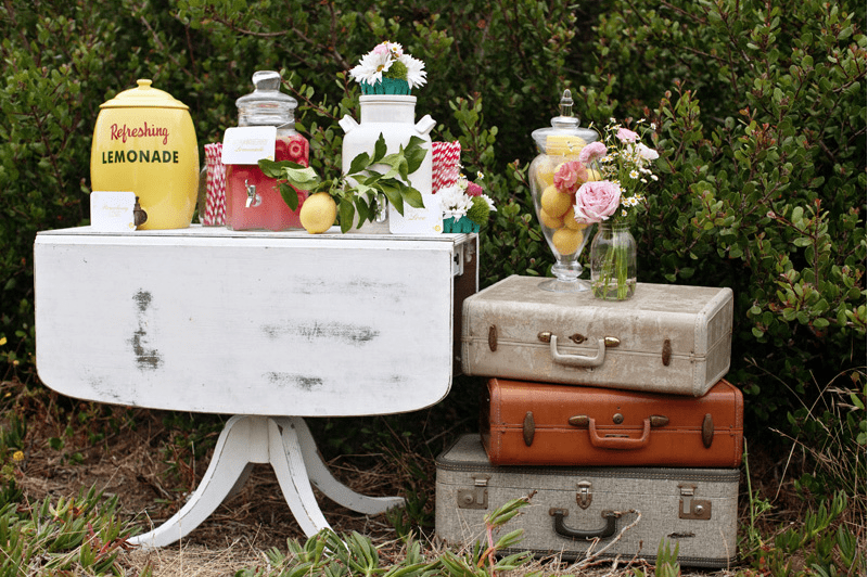 New Jersey Bride—Drink table decor. Sarah Layne Photography