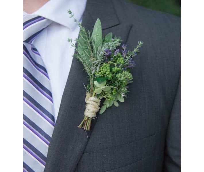 New Jersey Bride—lavender-herb-boutionierre-.001