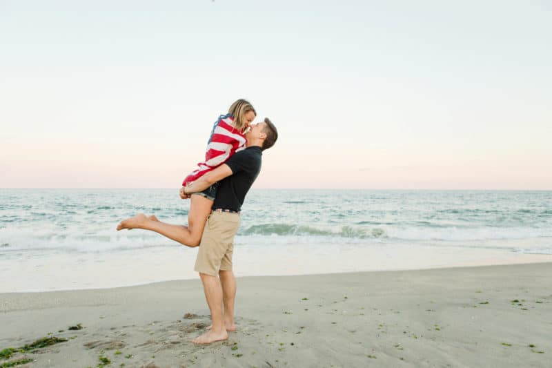 Emily and Mike's Fourth of July Engagement story down the shore.