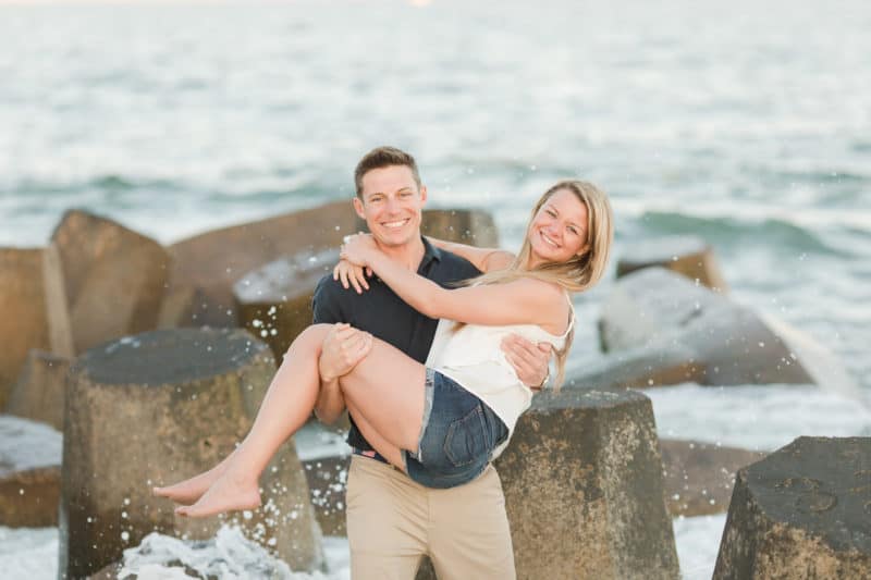Emily and Mike's Fourth of July Engagement story down the shore.