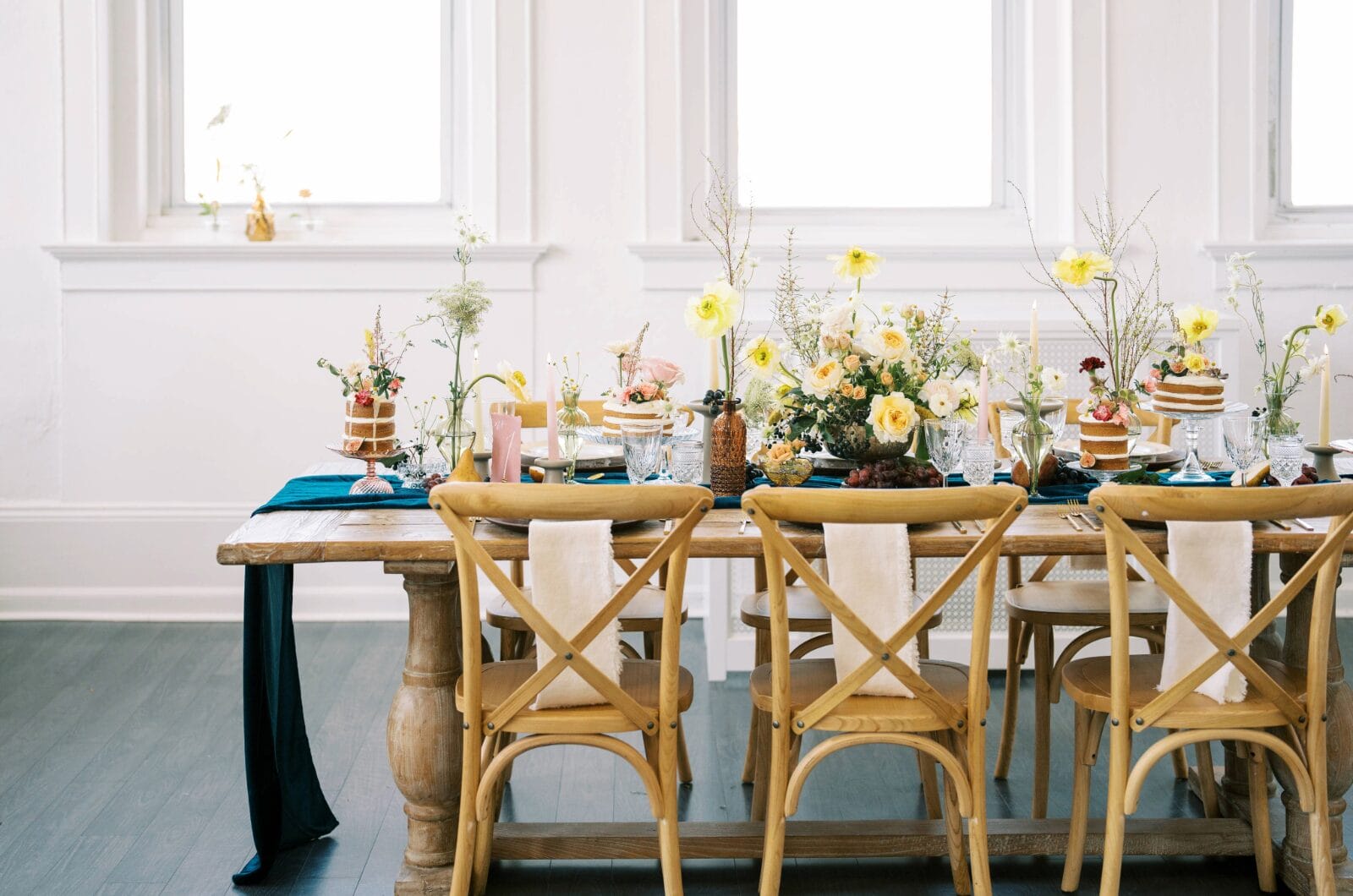 Fruit tablescapes for weddings.