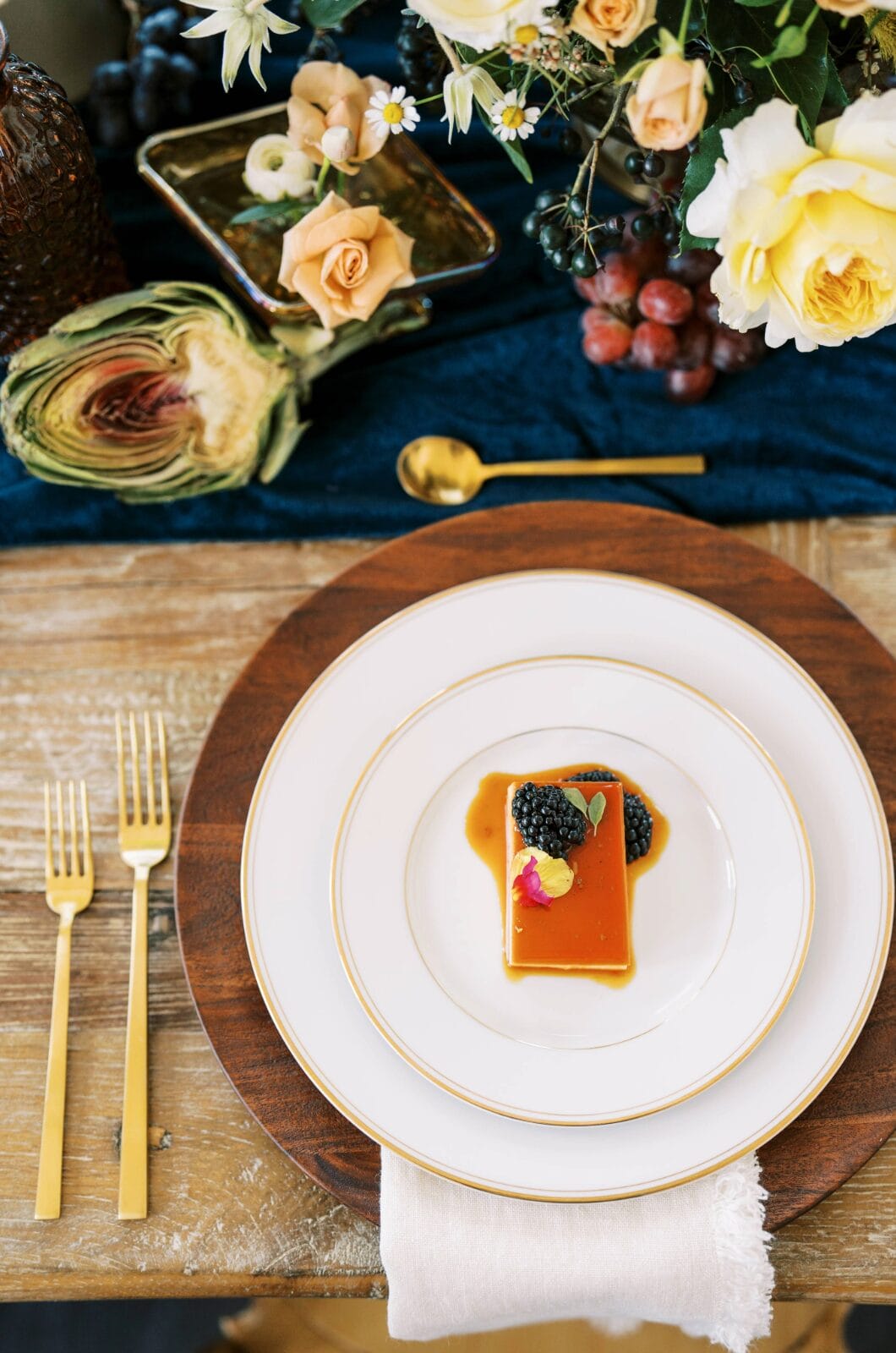 Fruit tablescapes for weddings.