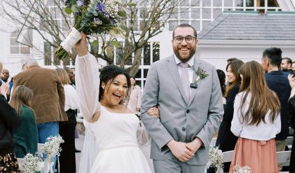 Lavender Florals Created a Soft Romantic Look for This Day Filled With Love