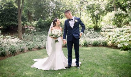 A Whimsical Garden Party Ceremony and Elegant Tent Reception