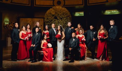 This Couple Painted the Town Red With Bold, Crimson Roses Everywhere