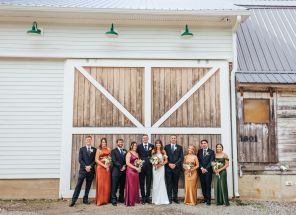 A Modern Rustic Wedding Where the Guests Arrived By Tractor and Enjoyed a S’mores Bonfire
