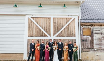 A Modern Rustic Wedding Where the Guests Arrived By Tractor and Enjoyed a S’mores Bonfire