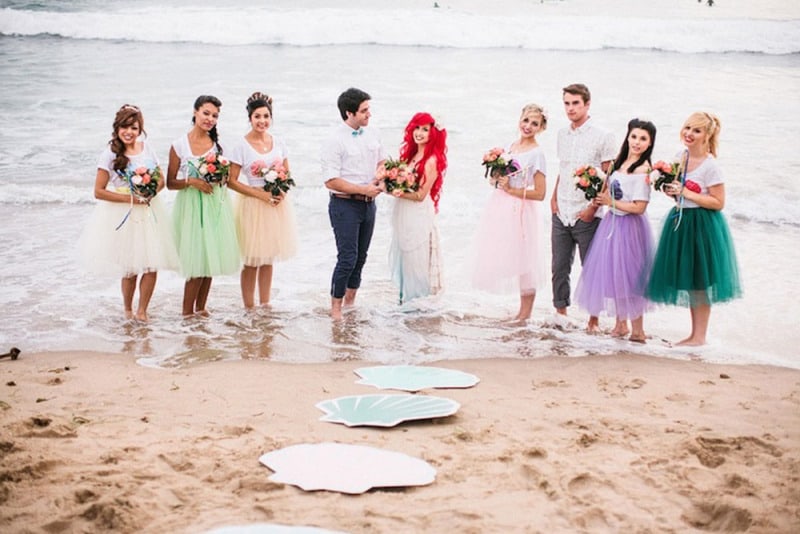 Mark Brook Photography Little Mermaid Inspired Wedding Photos - New jersey Bride