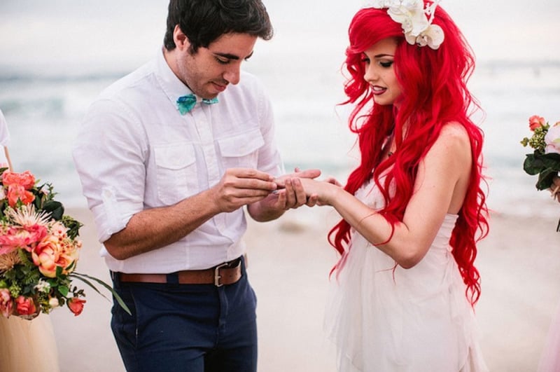 Mark Brook Photography Little Mermaid Inspired Wedding Photos - New jersey Bride