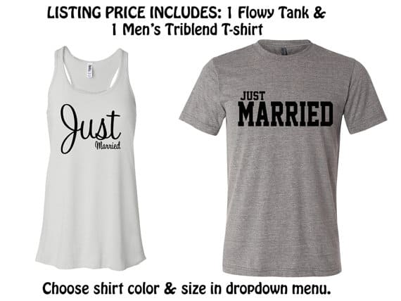 New Jersey Bride Etsy Just Married Shirts