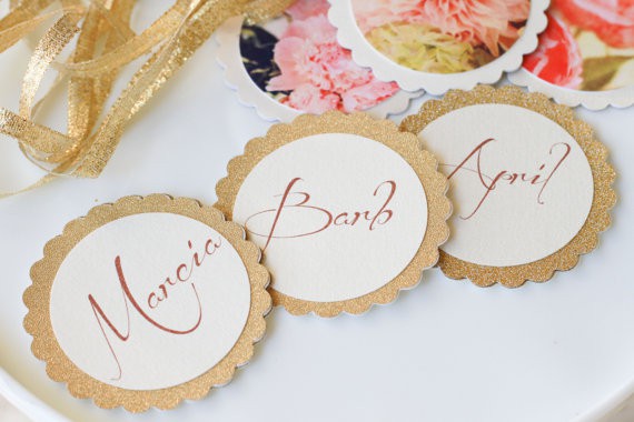 New Jersey Bride—Wedding place card.