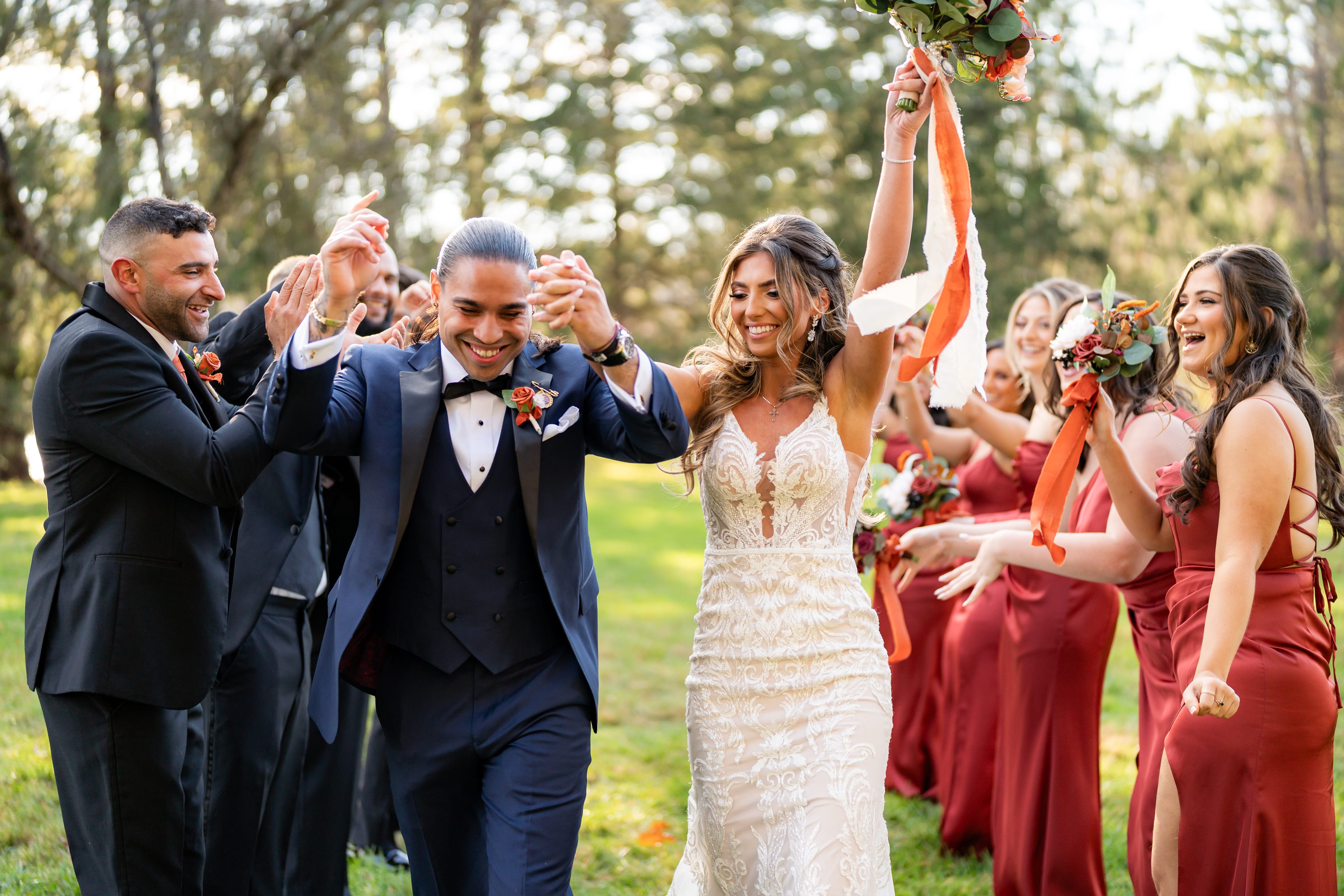 A wedding at Perona Farms, a rustic wedding venue in New Jersey.