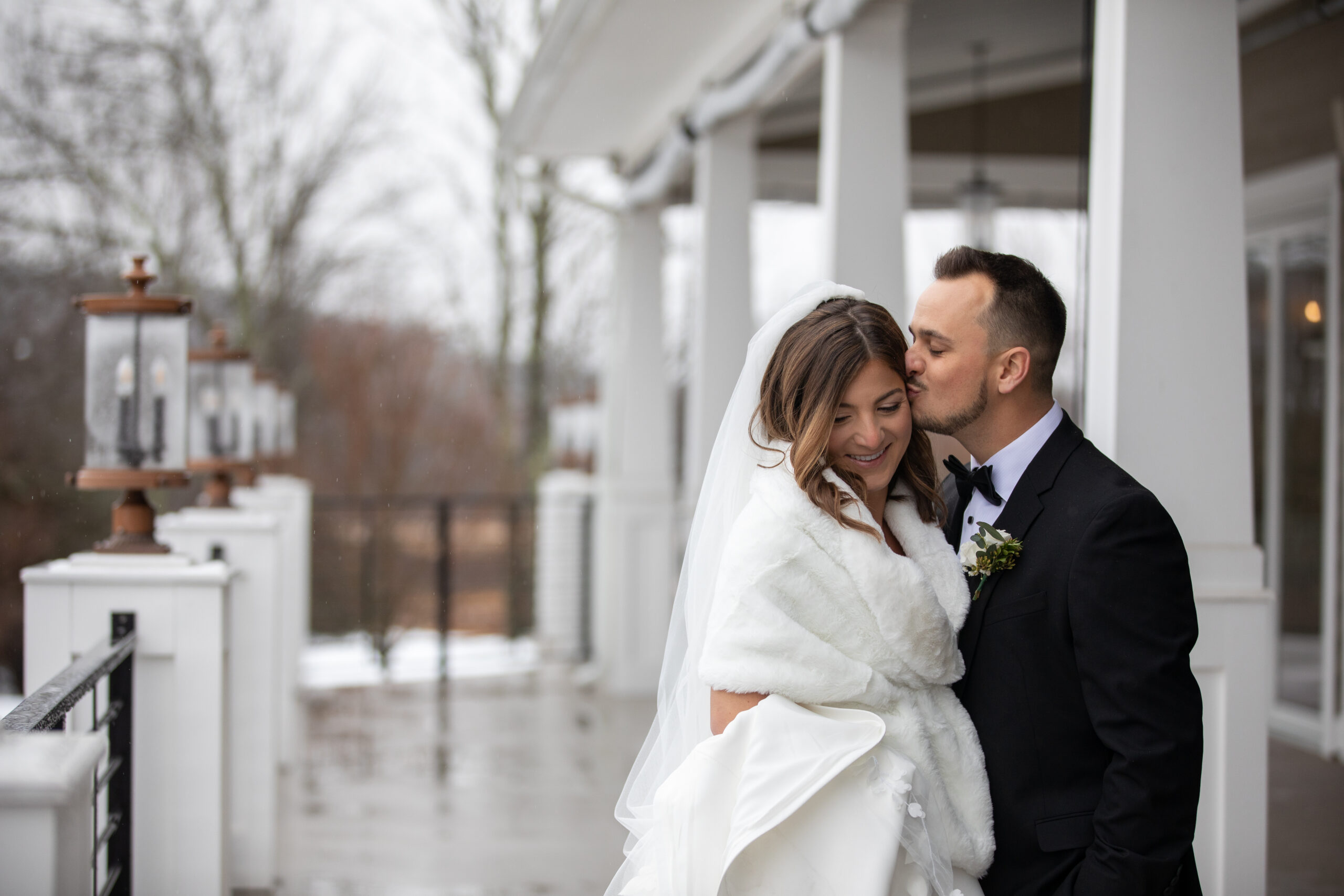 A Bear Brook Valley wedding during winter.