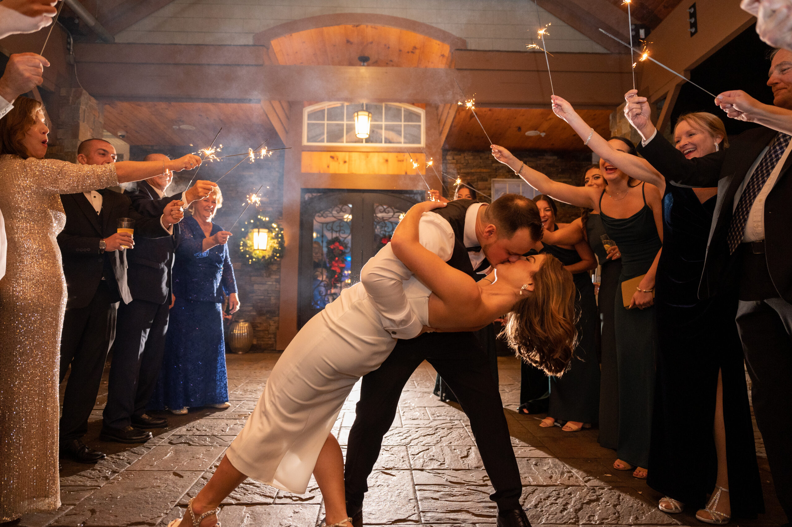 A Bear Brook Valley wedding during winter.