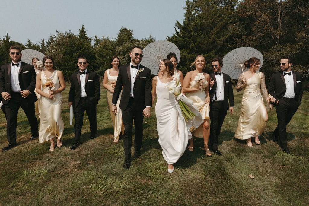 A garden wedding at Farm on Main in West Creek, New Jersey.