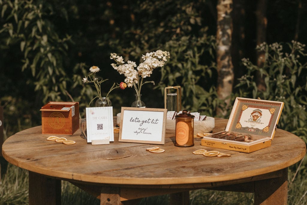 A garden wedding at Farm on Main in West Creek, New Jersey.
