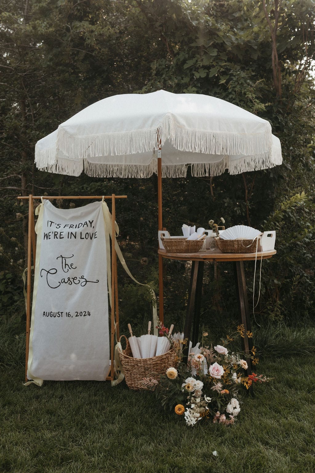 A garden wedding at Farm on Main in West Creek, New Jersey.