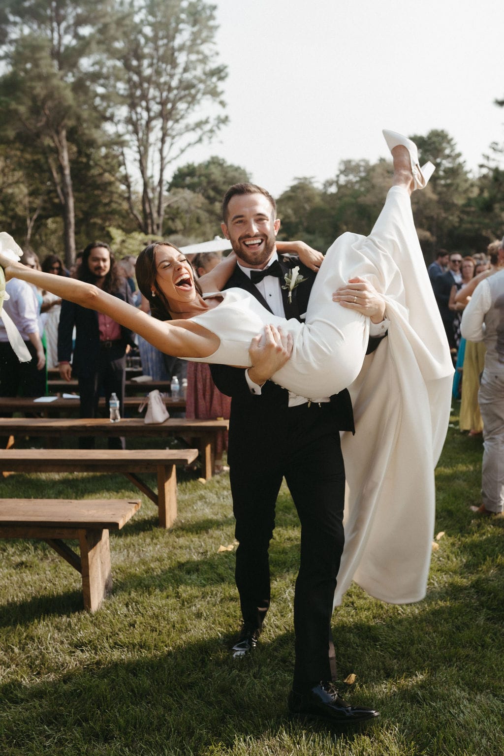 A garden wedding at Farm on Main in West Creek, New Jersey.