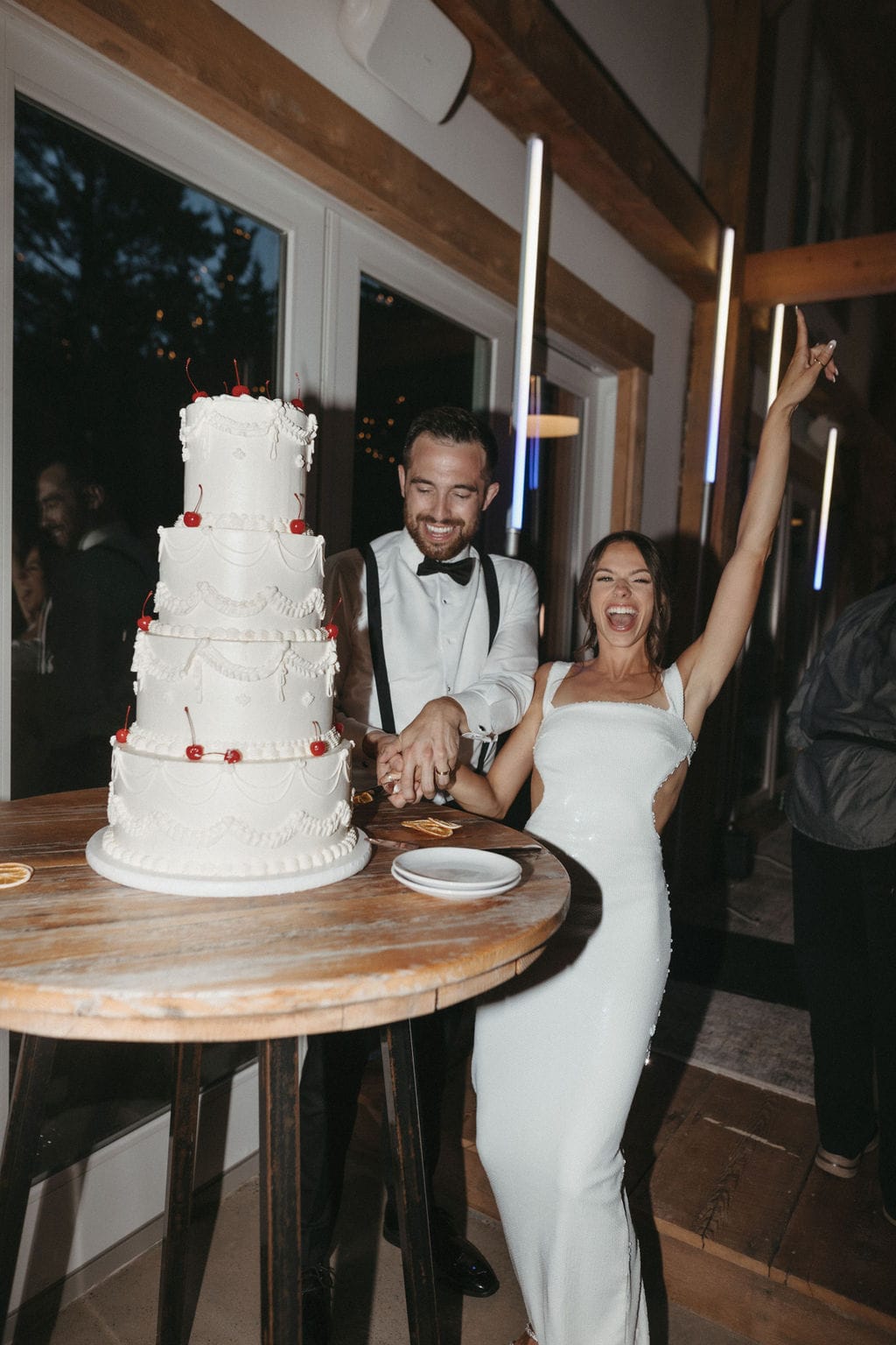 A garden wedding at Farm on Main in West Creek, New Jersey.